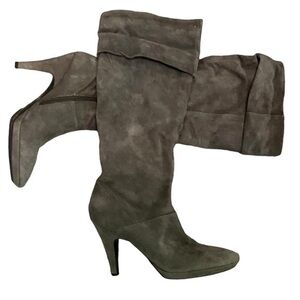 EUC Bandolino Jess Slouch Tall Gray Suede Boots